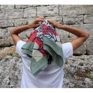 Carré Coton Palenque Corail