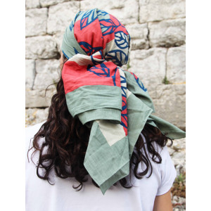 Carré Coton Palenque Corail