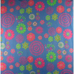 Carré Coton Seigaiha Bleu Marine