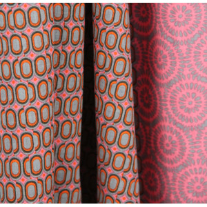 Foulard Coton Bio Pivoine Rose