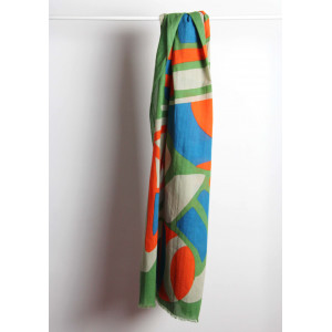 Foulard Coton Bio Cosmopolis Kaki