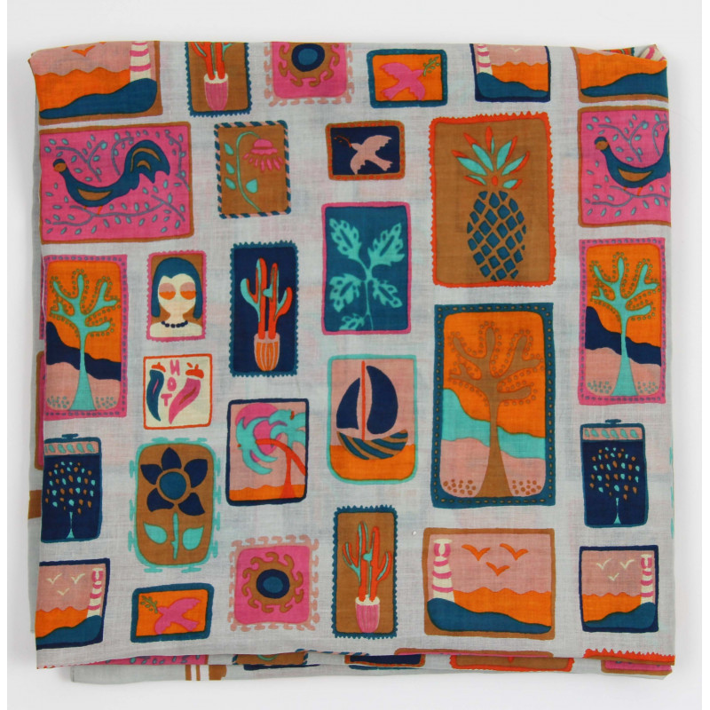 Carré Coton Holidays Orange