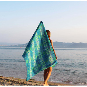 Foulard Coton Bio Ryoko Marine