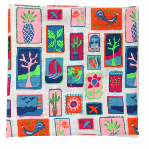 Carré Coton Holidays Rose