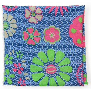 Carré Coton Seigaiha Bleu Marine