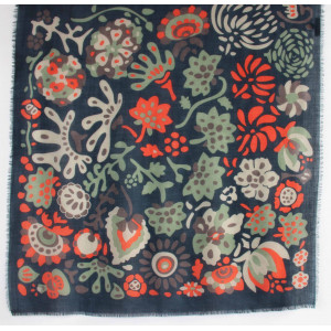 Wool Square Girandole Bleu Blue 