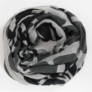 XL Wool Scarf Sulipa Black Noir