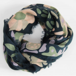 Wool Square Girandole Marine Navy 