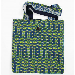 Cabas en coton upcycling Pivoine Marine