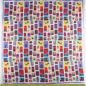 Carré Coton Holidays Prune