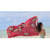foulard Coton Bio Equateur Rouge