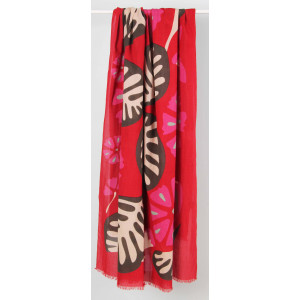 foulard Coton Bio Equateur Rouge