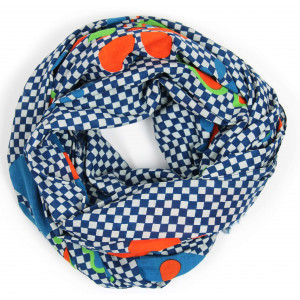 Foulard Coton Bio Ichimatsu Orange