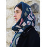 XL Wool Scarf Aliona Navy Marine