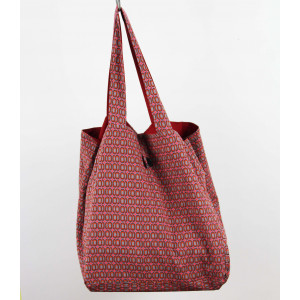 Cabas en coton upcycling Pivoine Rose