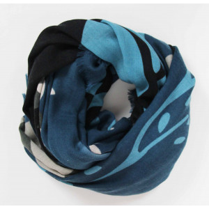 XL Wool Scarf Oasis Blue Bleu