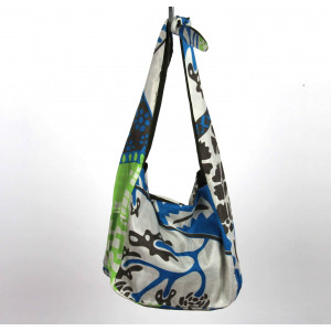 Sac Bobby en Soie Soleil Levant Bleu