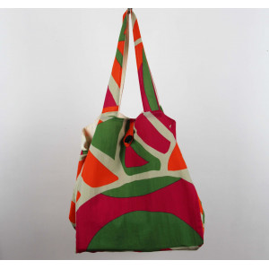 Cabas en coton upcycling Cosmopolis Orange