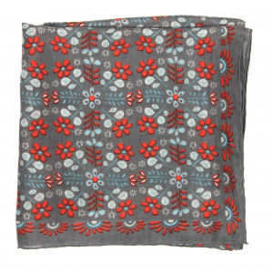 Carré Soie Nina Marron