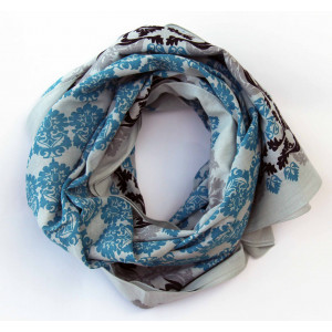 Carré Coton Trianon Bleu