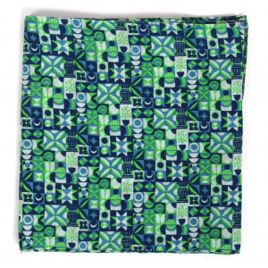 Carré Coton Malmo Bleu Vert