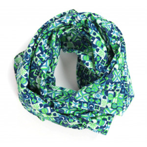 Carré Coton Malmo Bleu Vert