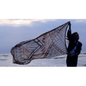 Echarpe XL Brazza Cognac Beige