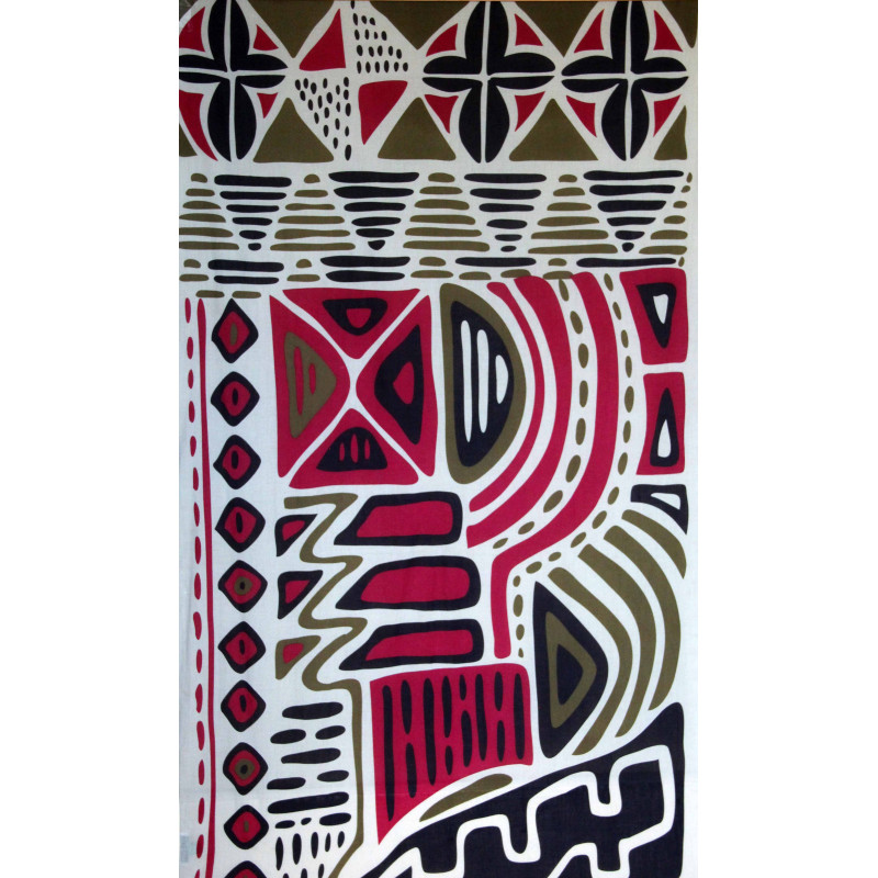 Foulard Coton Bio Shangha (Panafrica) Bordeaux