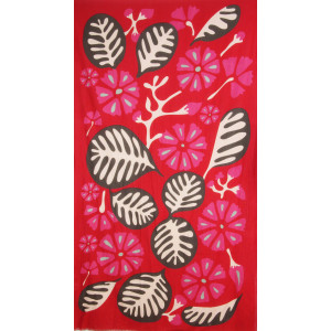 foulard Coton Bio Equateur Rouge