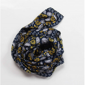 Carre Soie Bahia Marine Navy