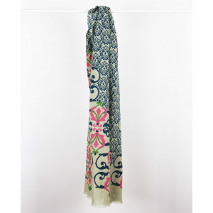 Foulard Coton Bio Medicis Bleu