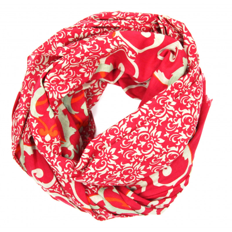 Foulard Coton Bio Medicis Rouge Red