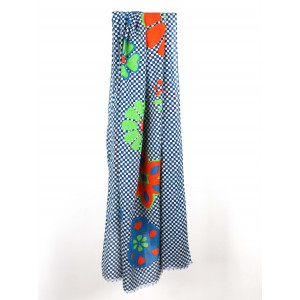 Foulard Coton Bio Ichimatsu Orange