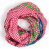 Foulard Coton Bio Ichimatsu Rose