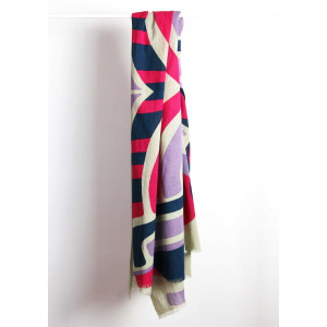 Foulard Coton Bio Cosmopolis Lavande