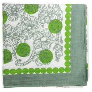 Carré Coton Burma Vert Green