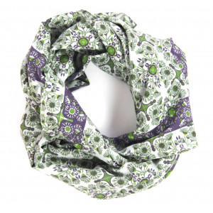 Carré Coton Tanger Prune Purple