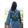Kimono Long Voluta Marine
