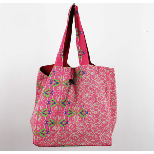 Cabas en coton upcycling Palazzo Pitti Rose