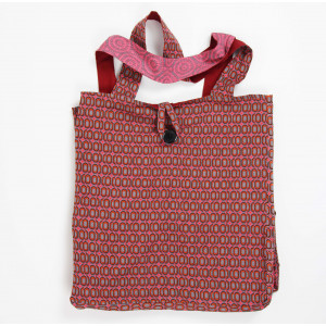 Cabas en coton upcycling Pivoine Rose