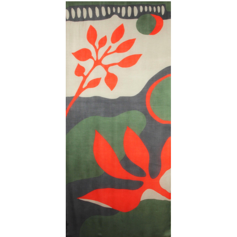 Echarpe Laine Palme Kaki