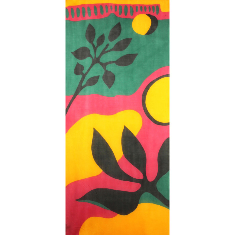 Echarpe Laine Palme Jaune