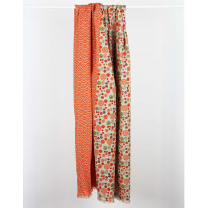 Foulard Coton Bio Kohana Fuchsia Orange