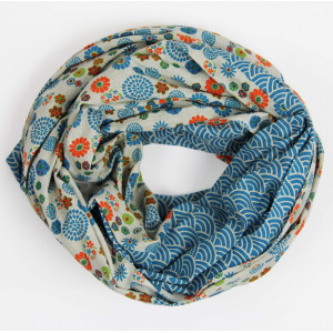 Foulard Coton Bio Kohana Bleu Blue