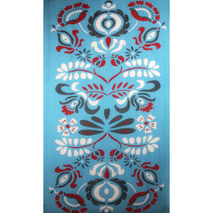 XL Wool Scarf Aliona Turquoise