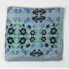 Carré Soie Flora Bleu Blue