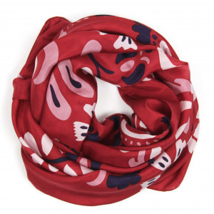Carré Soie Helena Rouge Red