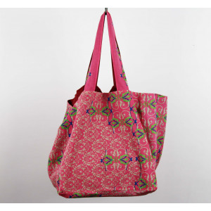 Cabas en coton upcycling Palazzo Pitti Rose