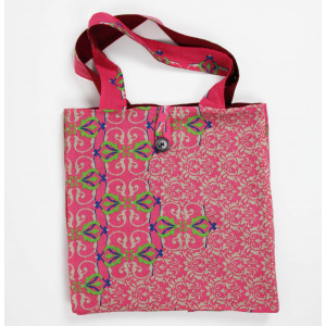 Cabas en coton upcycling Palazzo Pitti Rose