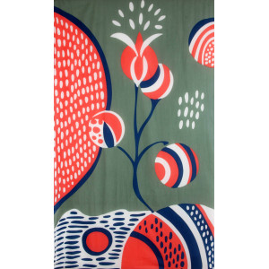 Foulard Coton Bio Onirique Orange 